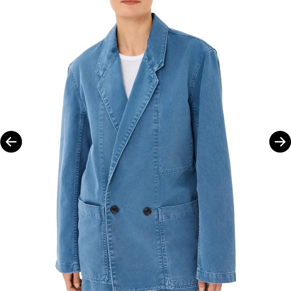 NWT Lemaire Workwear Blazer Denim Snow Blue • Size XS